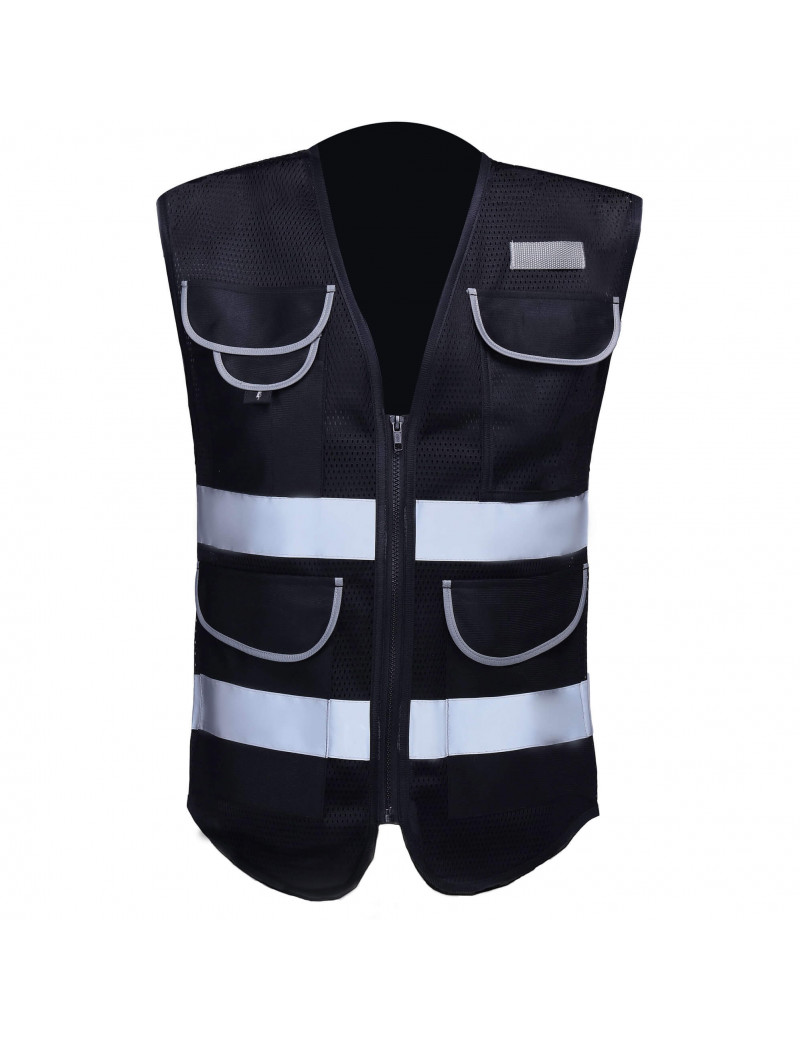 Premium Black Safety Vest