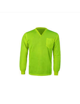 V-Neck Long Sleeve Birdseye...